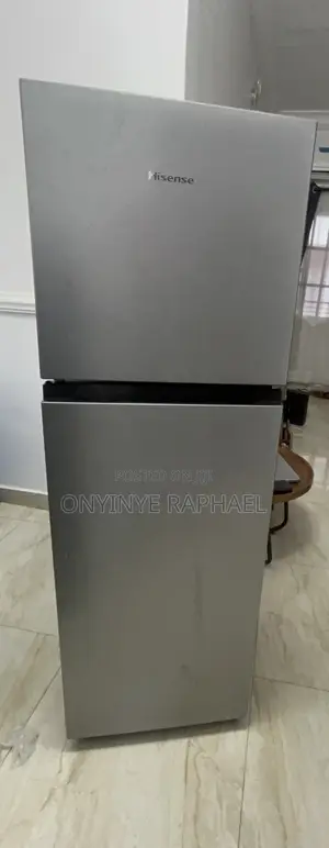 Hisense Double Door Fridge/Freezer— Silver, Spacious and Clean