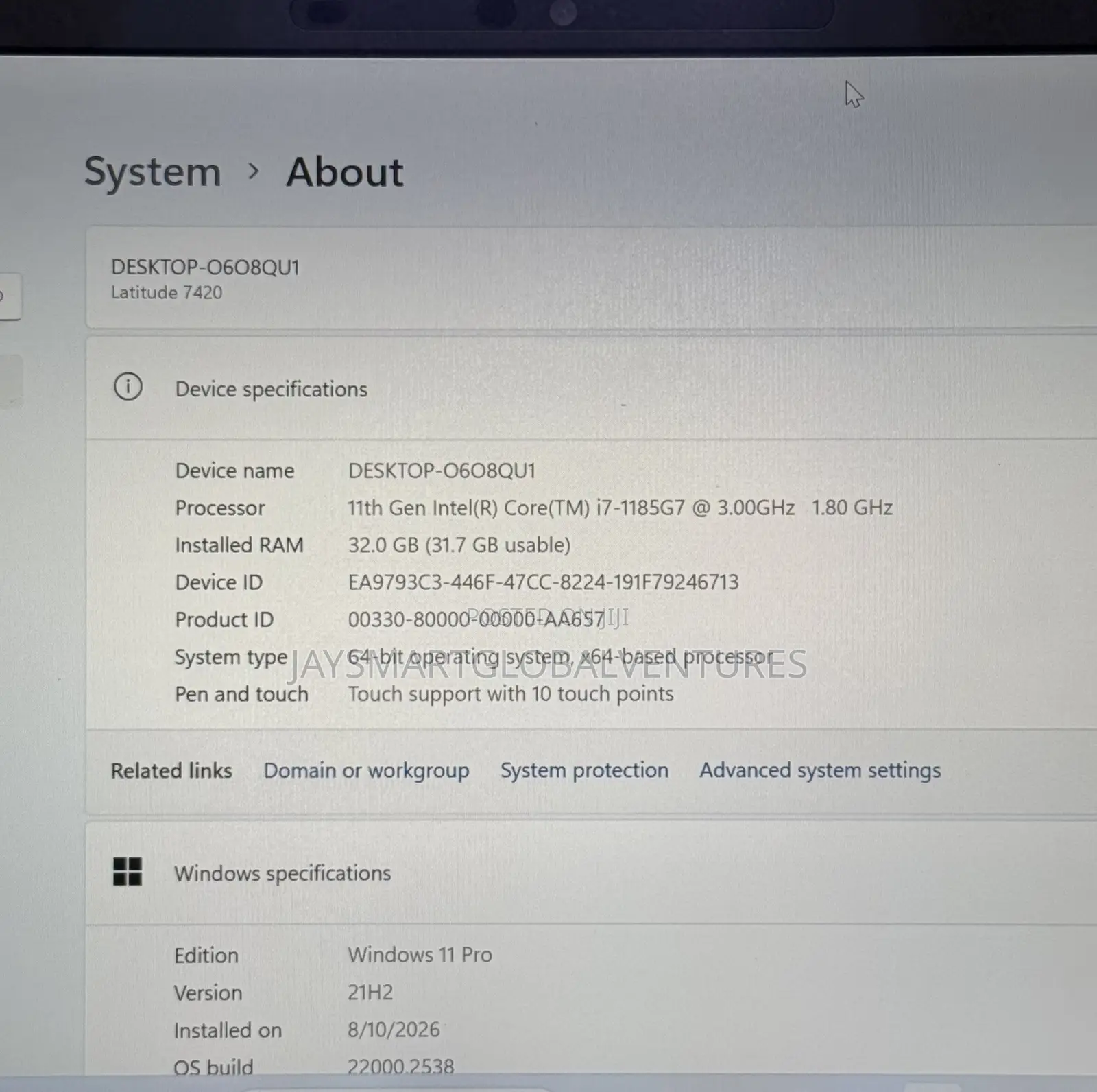 Laptop Dell Latitude 7420 32GB Intel Core i7 SSD 512GB