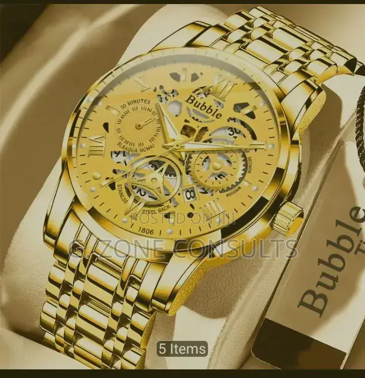 Gold Plated BUBBLE Stainless Steel Watch