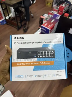 D-Link 10-Port Gigabit Long Range PoE+ Surveillance Switch