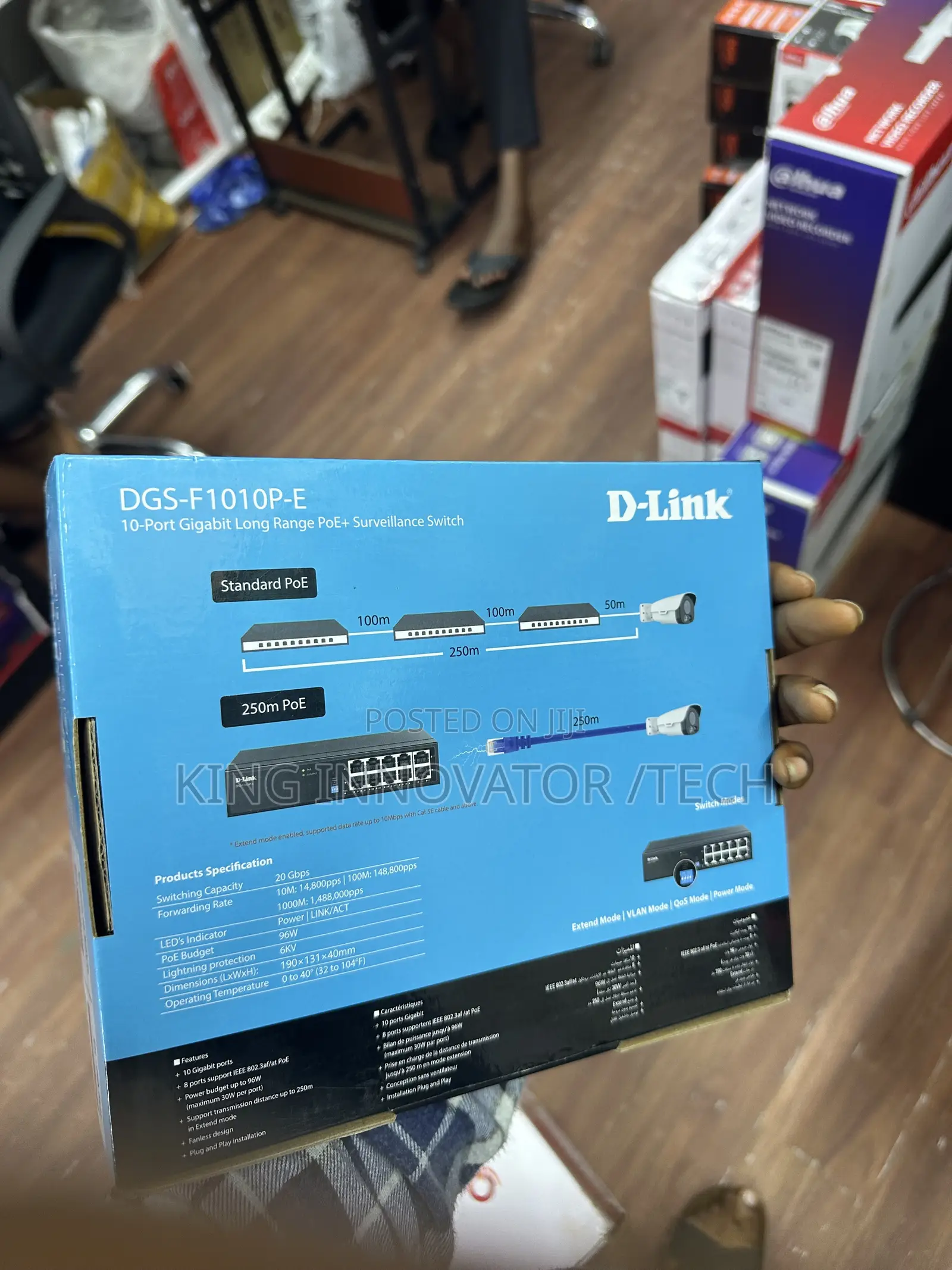 D-Link 10-Port Gigabit Long Range PoE+ Surveillance Switch