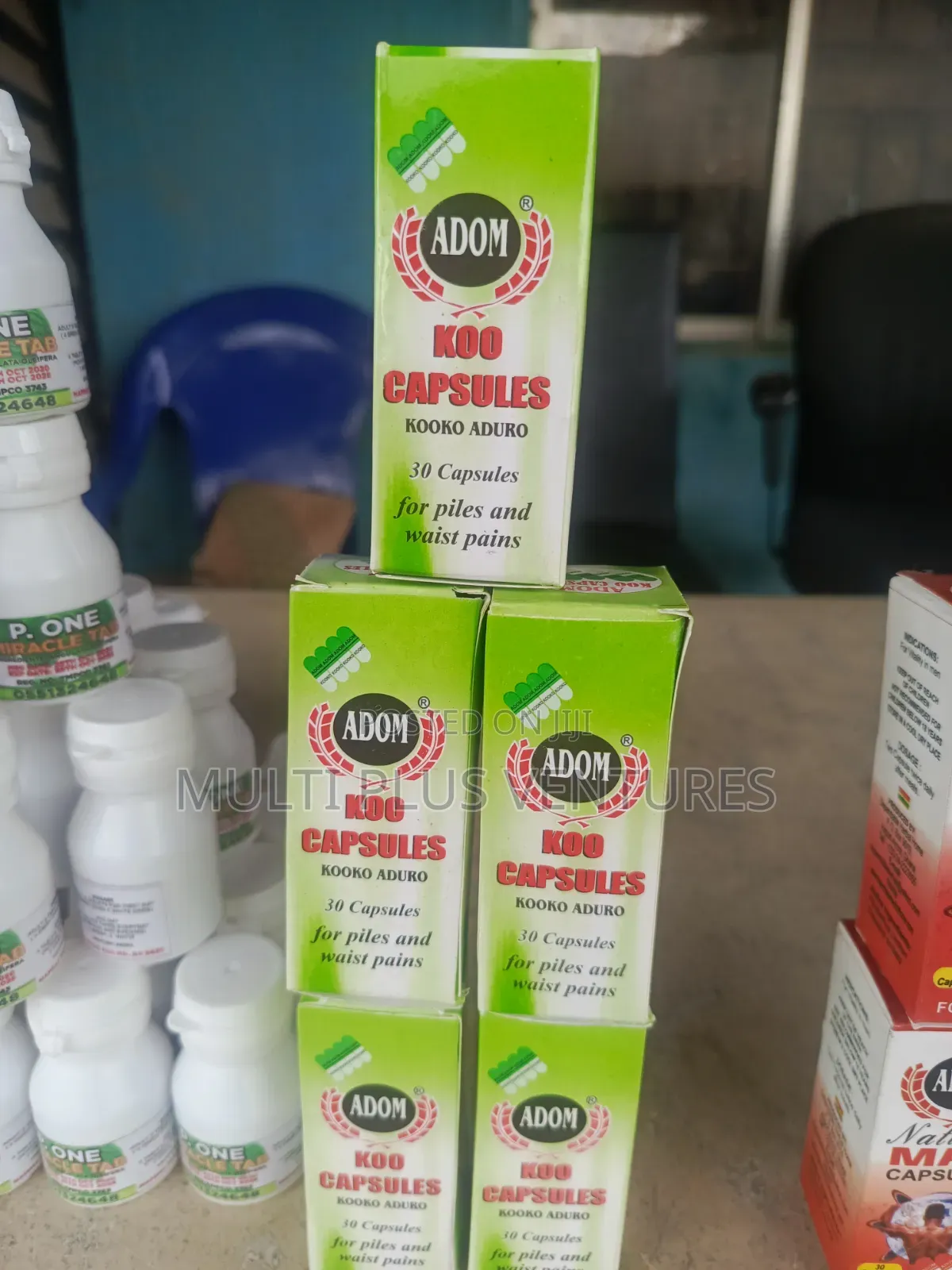 Adom Koo Bitters, Capsules and Mixtures.