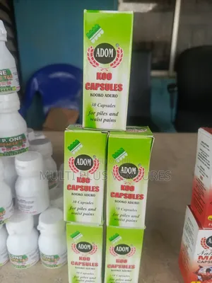 Adom Koo Bitters, Capsules and Mixtures.