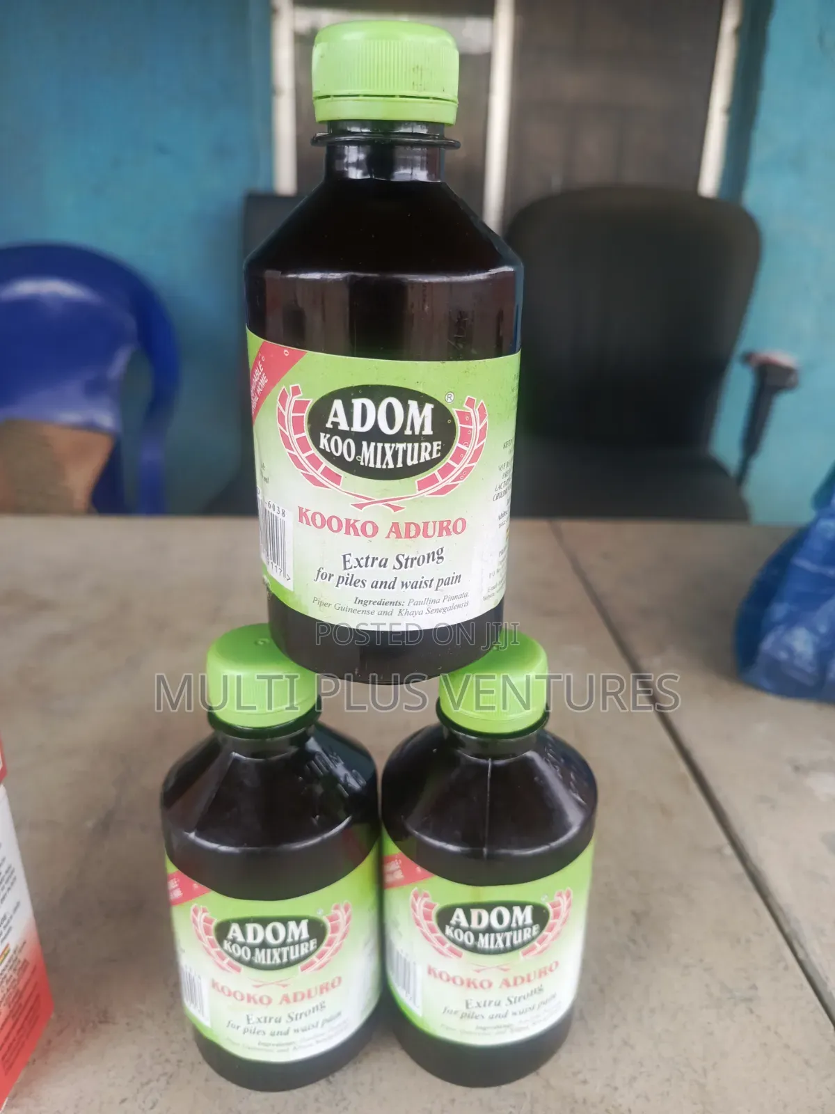 Adom Koo Bitters, Capsules and Mixtures.