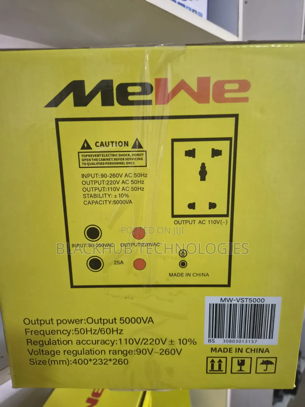 Mewe 5000W Stabilizer MW-VST5000 VOLTAGE Gulation Ran
