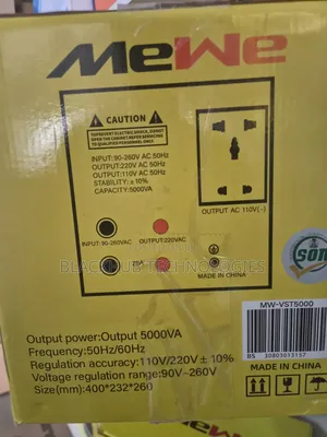 Mewe 5000W Stabilizer MW-VST5000 VOLTAGE Gulation Ran