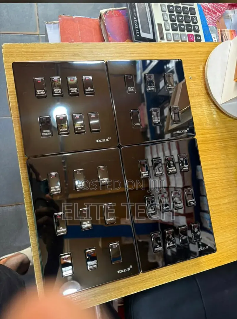 Modern 8-Gang Wall Switch / Modular Grid Switch Panel