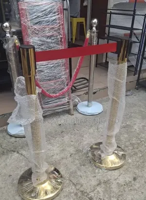 Two Iron Stand With It's Rope for Crowd Controlling