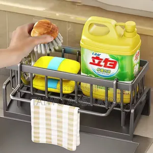 Kitchen Sink Sponge Drainer With Towel Holder