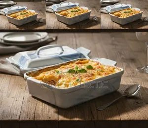 Modern Marble Ceramic Baking Dish (Lumina Casserole Dish With Cover)