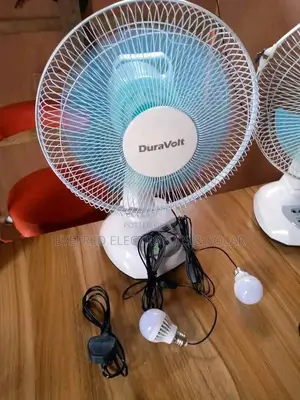 Brand New Duravolt 12 Inches Solar Rechargeable Fan