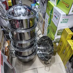10pcs Stainless Steel Pot With Steamer