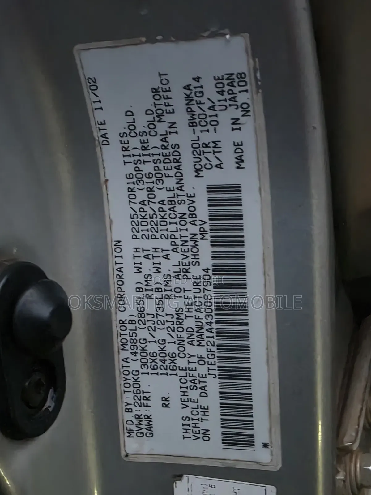 Toyota Highlander 2004 Silver