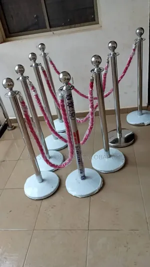 Chrome Stanchion With Velvet Rope
