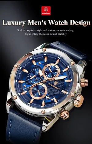 Poedagar 3D Multifunctional Dial Leather Strap