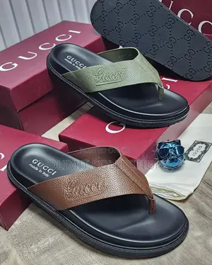 Gucci Leather Thong Slides