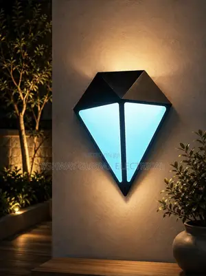 Modern Brief Cast Diamond Shape Outdoor Light