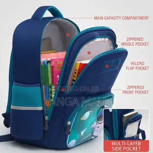 Waterproof Orthopaedic Multi-Compartment Kids School Bag for Primary