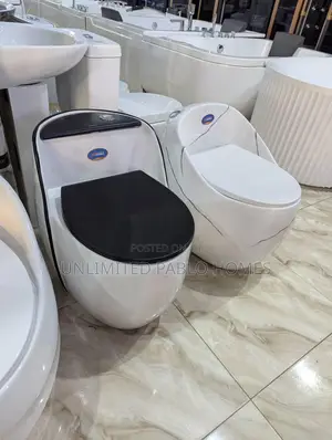 Modern Bathroom Egg Shaped Toilet and Bathtub