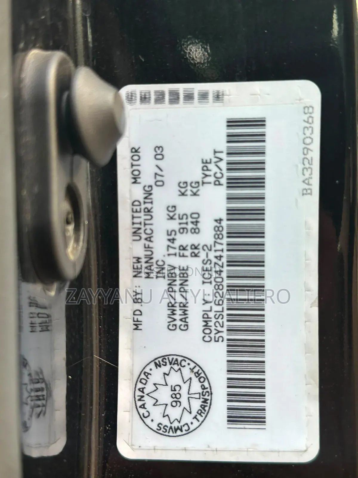 Pontiac Vibe Automatic 2004 Black