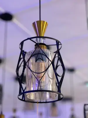 Modern LED Pendant Light Iron Hollow Metal Cage Pendant
