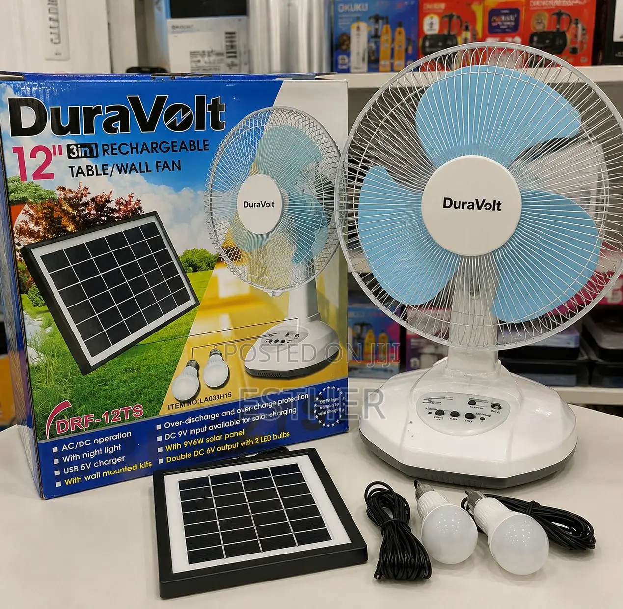 Duravolt 12-Inch Table Fan