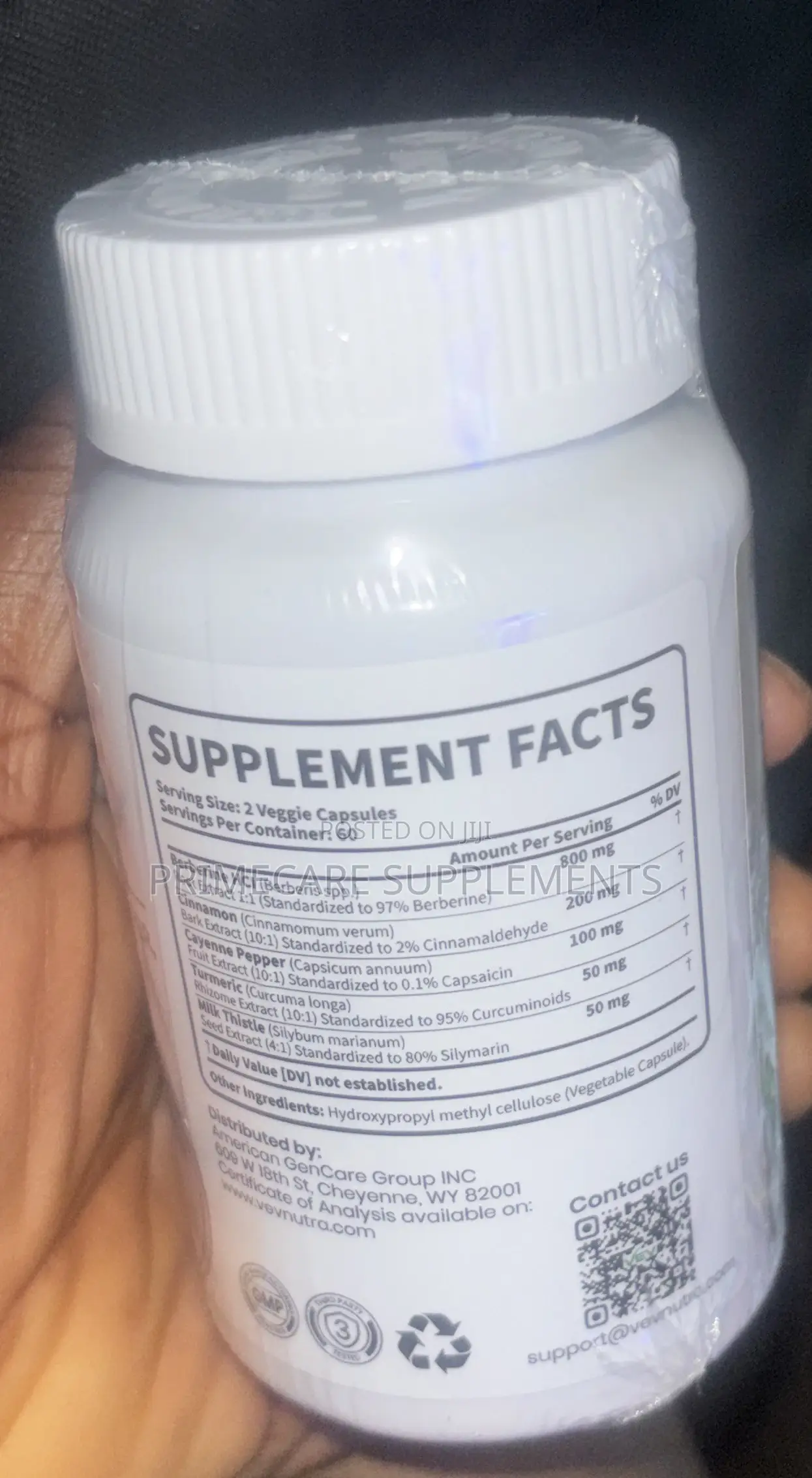 VEV Berberine 120capsules