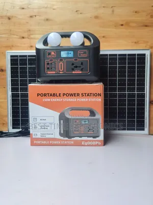 150w Power Station With Solar and Bulbs