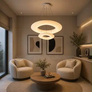 Nordic Simple White Acrylic Chandeliers