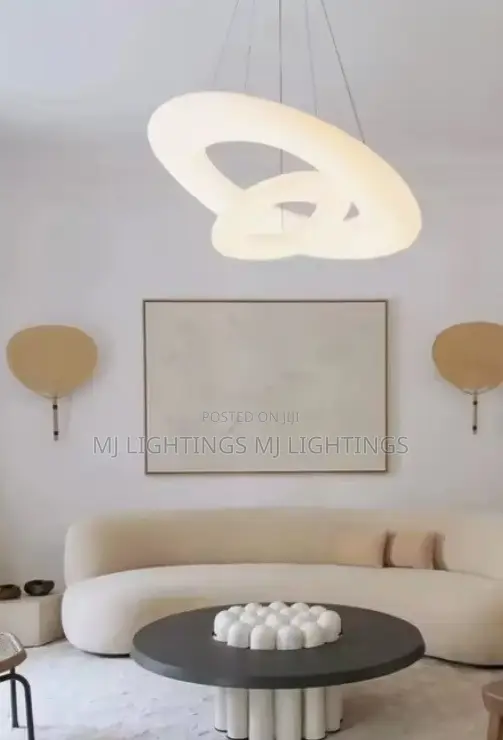 Nordic Simple White Acrylic Chandeliers