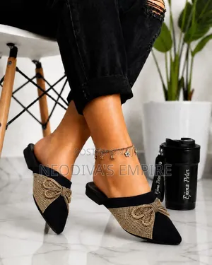 Elegant Bow Details Mules,Stylish Pointed Toe Slip-On