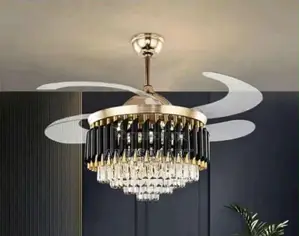 Fancy Crystal Fan Chandelier Lighting.