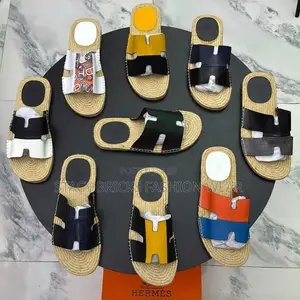 *Hermes Espadrille Palm Slippers ; Now Available*