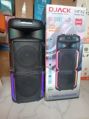  DJACK 8” True Wireless Bluetooth Speaker With LED Light