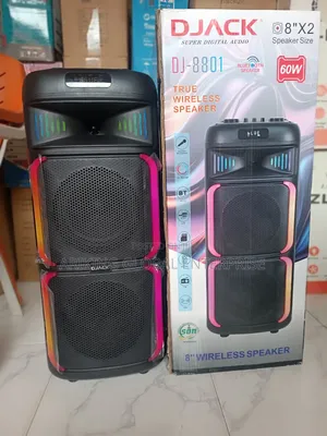  DJACK 8” True Wireless Bluetooth Speaker With LED Light