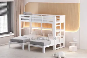 Triple Bunk Bed – 3×6 Ft | Smart, Stylish Space-Saving