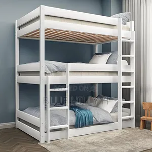 Triple Bunk Bed – 3×6 Ft | Smart, Stylish Space-Saving 