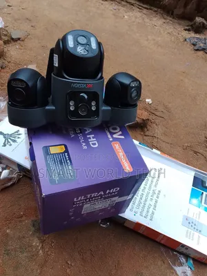 Triple Lens Ubox Outdoor CCTV Camera With 4g