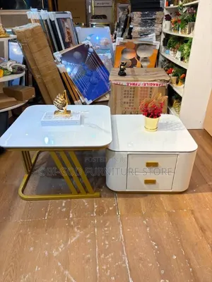 Luxury Two Step Drawer Glass Center Table