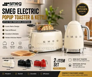 2in1 SMEG Electric Kettle Popup Toaster