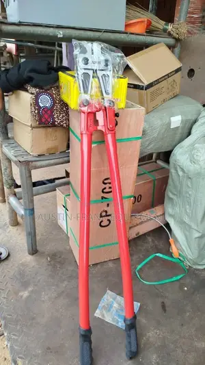 Heavy-Duty Red-Handled Steel Bolt Cutter