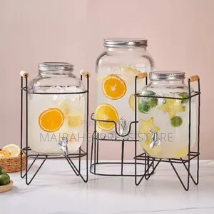 5L and 8L Glass Juice Dispenser With Stand.