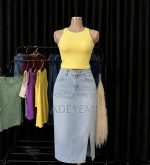 Maxi Jean Skirt for Ladies