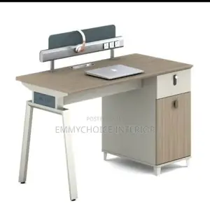 1.2 Meters Office Table With Privacy Screen Power Outlet