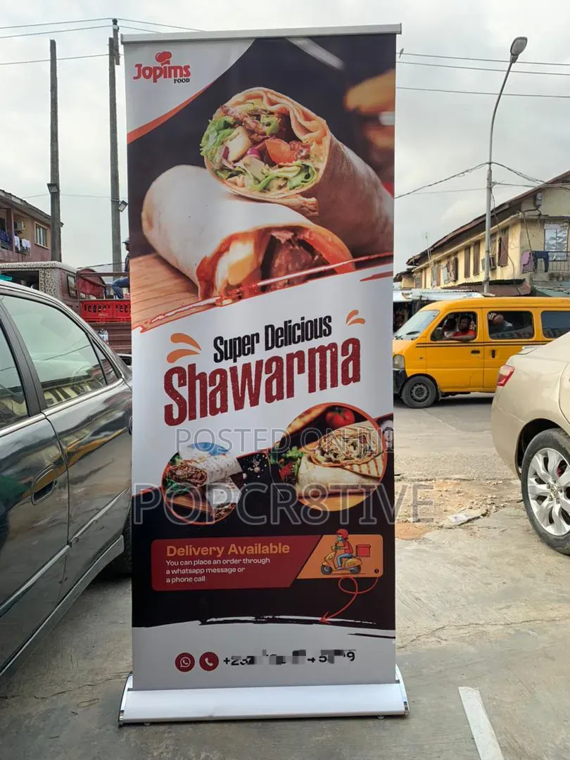 Roll Up Banner Base With Printing (Heavy Base)