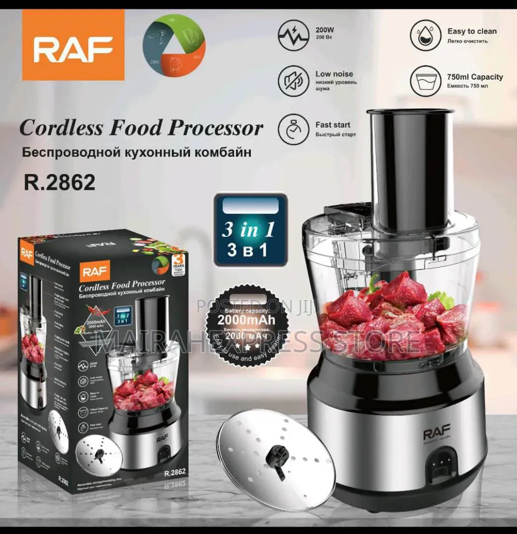 3in1 Raf Cordless(RECHARGEABLE) Food Processor 2st7