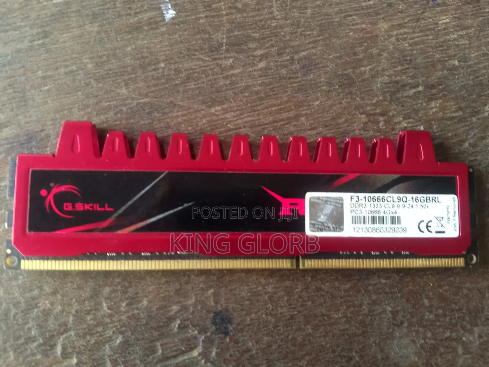 G.Skill Ripjaws 4gb DDR3 1333Mhz Desktop Ram