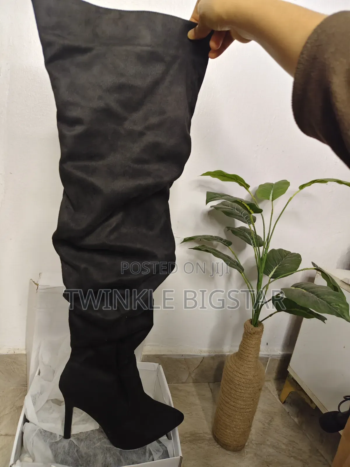 Stiletto High Heel Black Boots