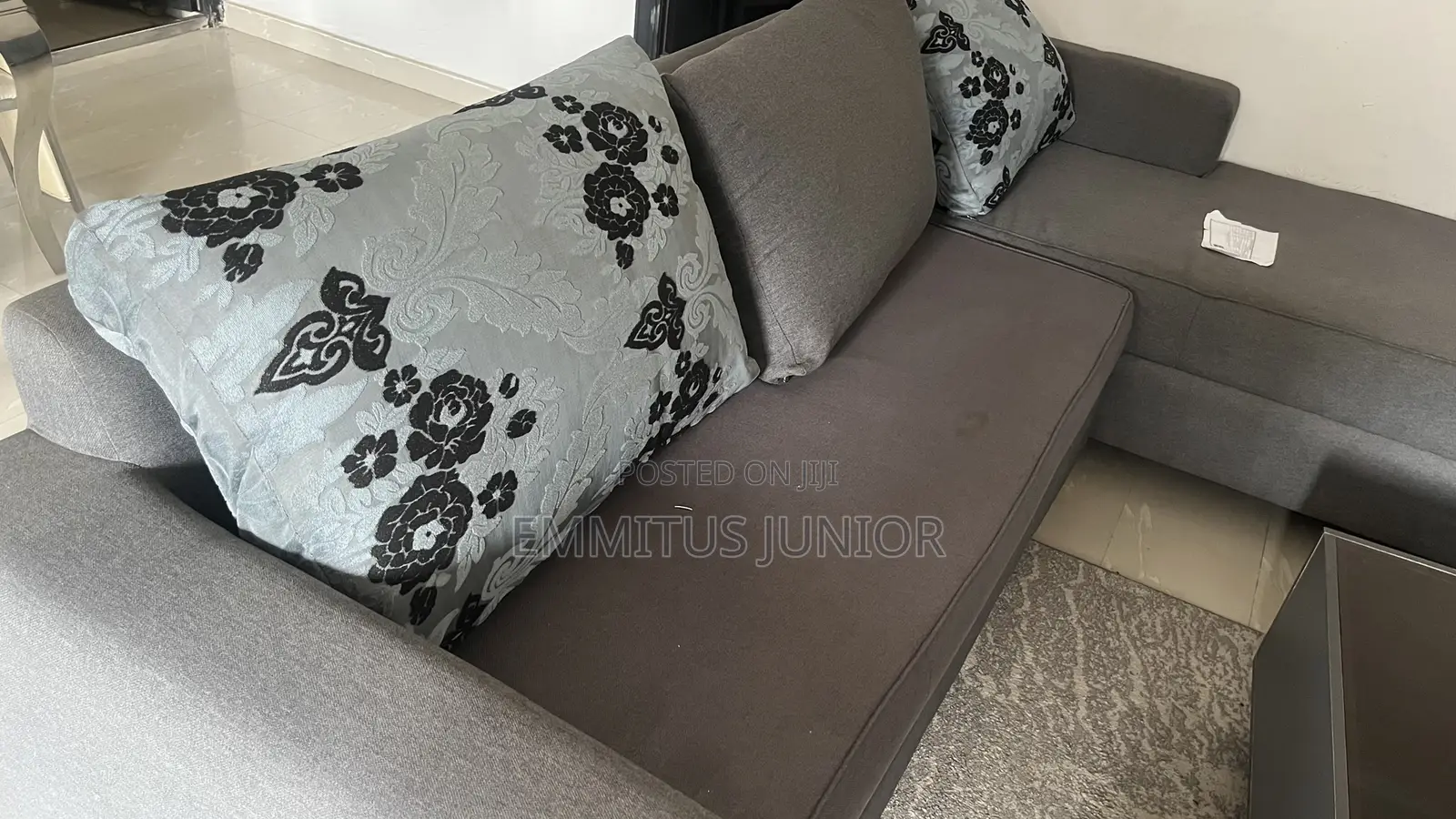 Gery Color Sofa With Center Table