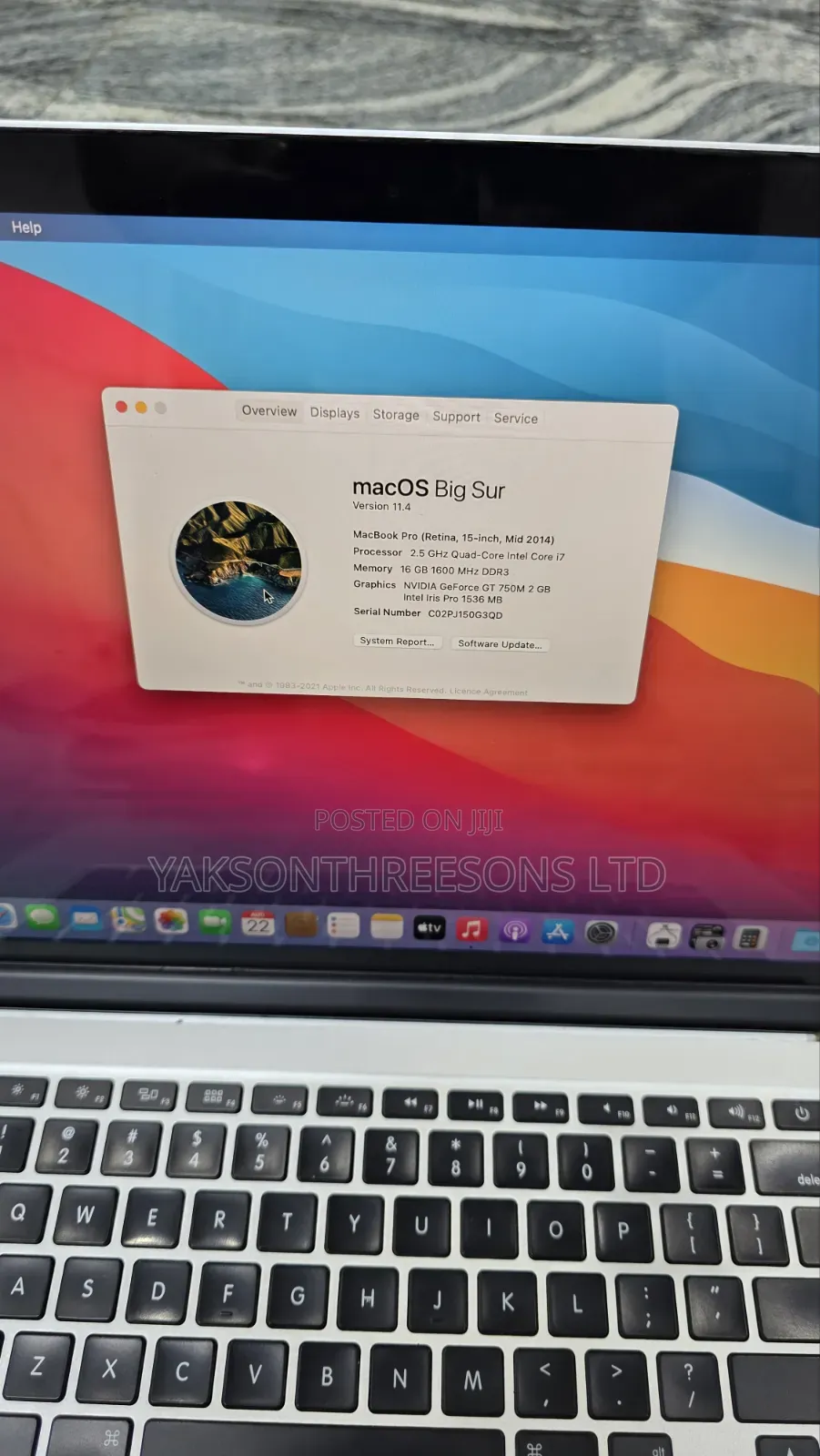 Laptop Apple MacBook Pro 2014 16GB Intel Core i7 SSD 1T